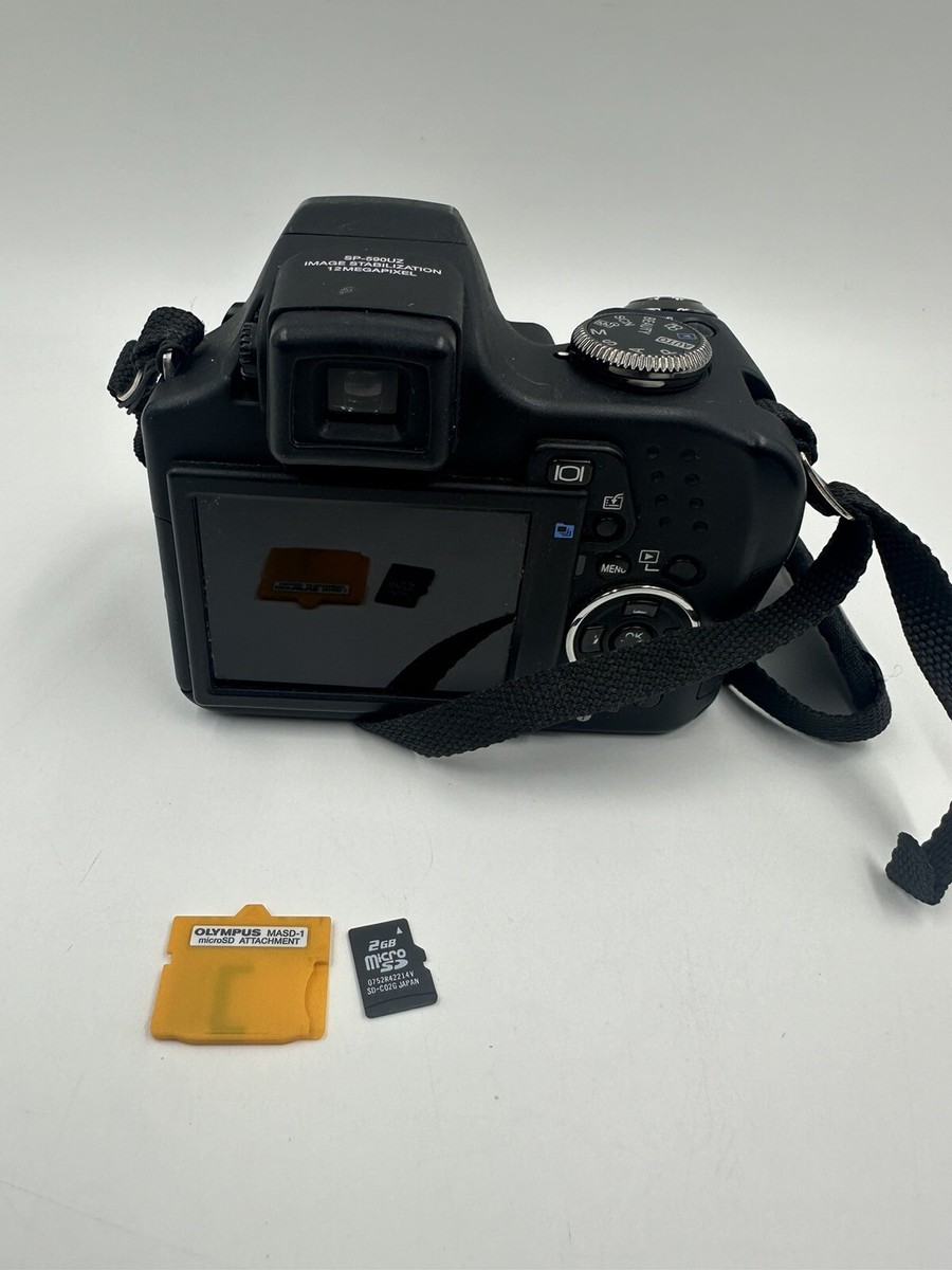 Olympus SP Series SP-590 UZ 12.0MP Digital Camera - Black Olympus SP Series SP-590 UZ 12.0MP Digital Camera - Black