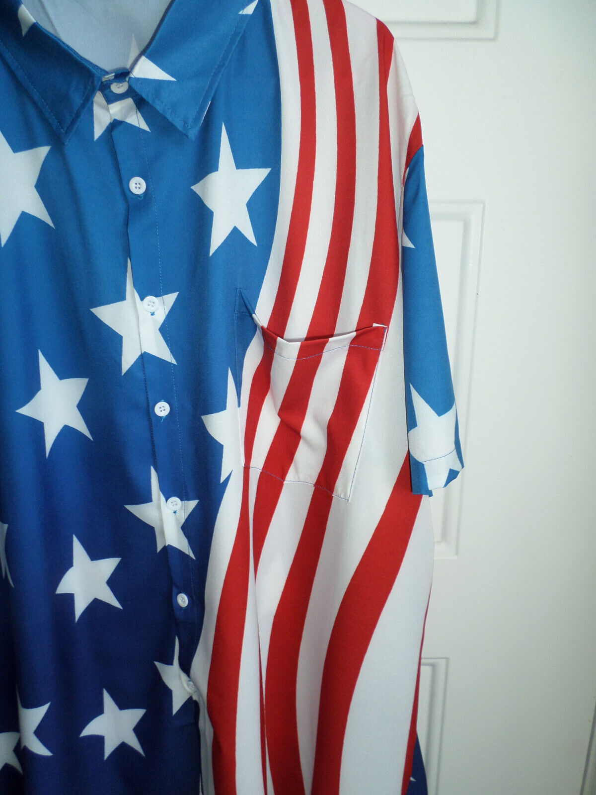 American Flag Mens Shirt Size 3XL Stars & Stripes Red White & Blue ...