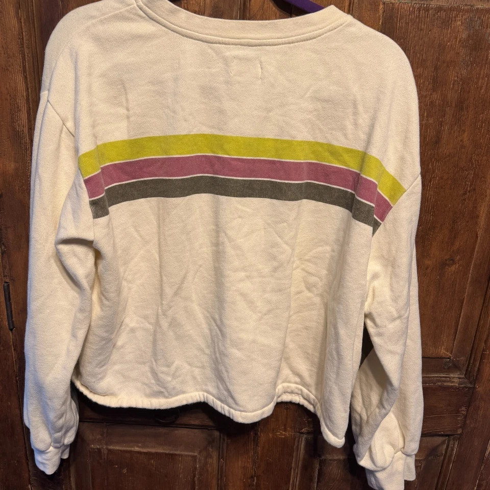 Sudadera corta RVCA Mambo para mujer pequeña 100 % algodón Foto 3 de 4