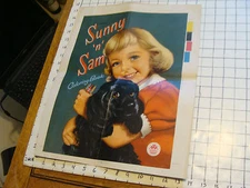 Vintage Printing Sample Poster: MERRILL SUNNY 'N' SAM BOOK, 17 X 14", #3310b