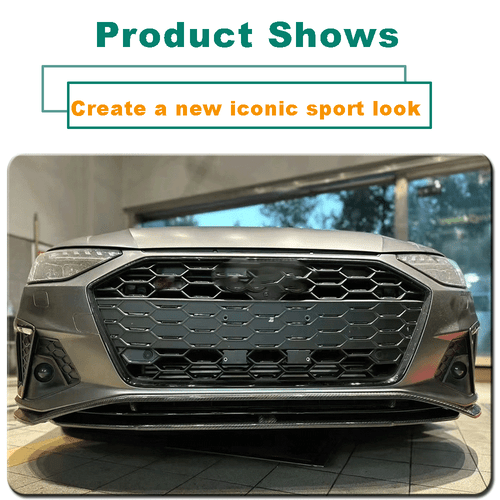 Carbon Spoilerlippe Frontlippe Schwert Ansatz Für Audi A4 B9 SLINE S4 2020-2023 - Bild 12 von 14