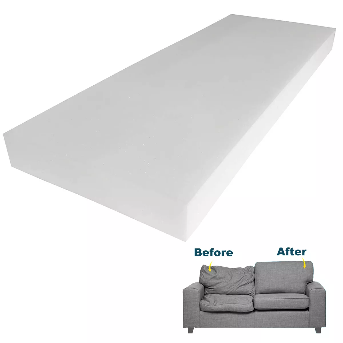 High Density Upholstery Foam Sheet Couch Seat Cushion Padding