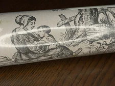 Canterbury Pre-Pasted CS1005 England Wallpaper Homestead Farm Scenes Black White