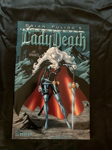 AVATAR BRIAN PULIDO MEDIEVAL LADY DEATH #4 WRAP PREMIUM DI AMORIM 3 COVERS - Picture 3 of 4