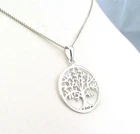 925 Sterling Silver Tree of Life Pendant with 18 inch silver box Necklace