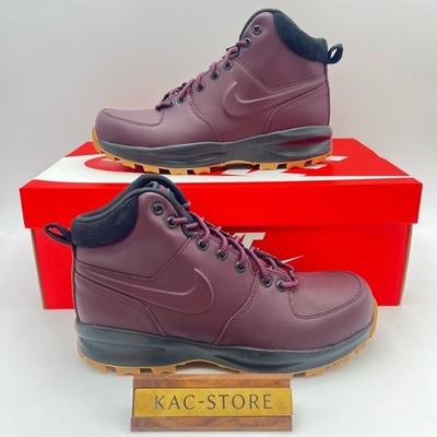 Nike Manoa Leather Burgundy Crush Black Gum HF7095-600 Men's Size oki04