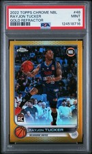 2022 Topps Chrome NBL #48 Rayjon Tucker Gold Refractor Rookie Card RC /50 PSA 9
