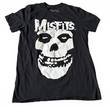 Misfits Black Skull Graphic Band T-Shirt Size Medium Punk Rock Goth Tee