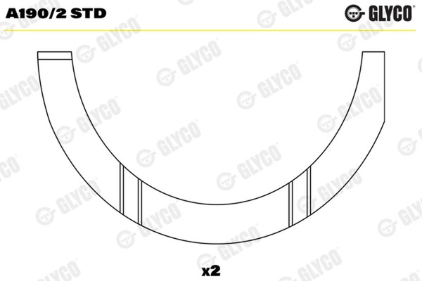 Glyco Distanzscheibe Kurbelwelle A190/2 STD FüR Lancia Bravo Alfa Brava 156 145-image