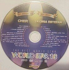 Karaoke - World Star 16 - Cher  Gloria Estefan Loose Music CD Disc Only