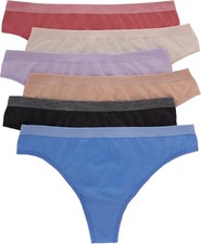 Hanes Women's Seamless Underwear Pack, Comfort Flex Fit Bikini Boyshort or Thong