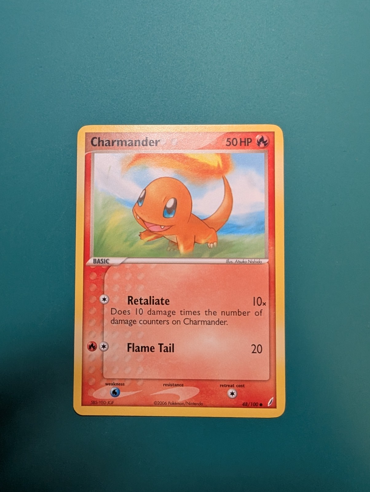 Pokemon Card 2006 EX Crystal Guardians Common Charmander 48/100 NM