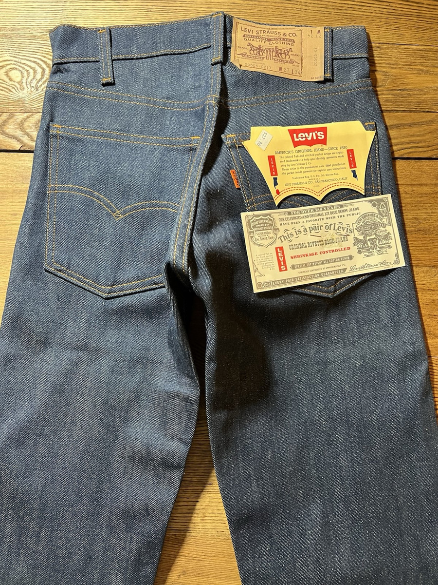 Vtg 80s Deadstock Levi's Denim Jeans 20505-0217 Orange Tab Vtg 80s Deadstock Levi's Denim Jeans 20505-0217 Orange Tab