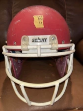 Schutt AiR XP Pro Medium Football Helmet (Flat Red W/ White Face Mask)