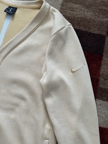 Nike Dri-Fit Golf Strickjacke Pullover Herren Größe M gelb weiß gestreift - Bild 2 von 6
