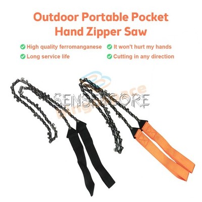 Carbon Steel Wire Saw Serrated Wire Saw Pocket Chainsaw with Nylon Handles & Bag