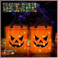 Halloween SüßIgkeiten Tasche 2 StüCk Licht Halloween Tasche Geschenk