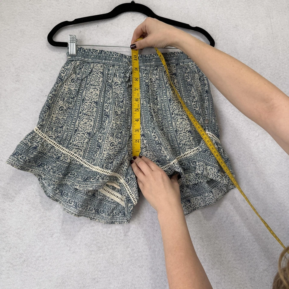 Pantalones Cortos Scotch & Soda Para Mujer Medianos Boho Volantes Dobladillo Algodón Seda Cintura Elástica Foto 4 de 4