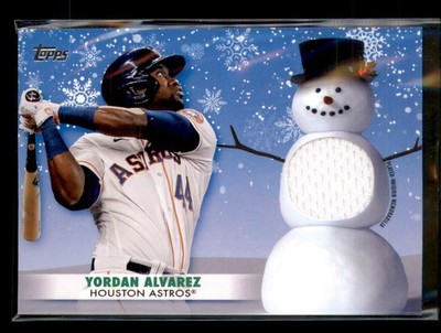 2021 Topps Holiday #WRC-YA Yordan Alvarez Relics The BallCap Exec
