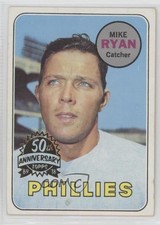 2018 Topps Heritage 1969 Buybacks Mike Ryan (50th Anniversary Logo on Left) b3e