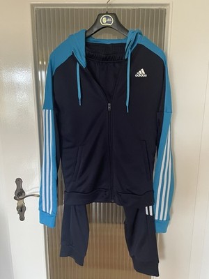 Adidas Original Trainingsanzug Gr M (36/38) Damen Sportanzug Blau / Azur