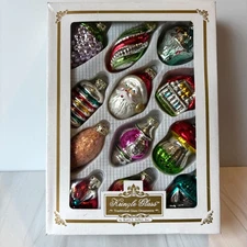 VTG 12 Kurt S Adler Kringle Glass Traditional Ornaments Santa Lantern House Xmas