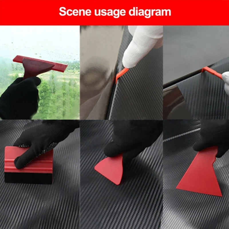 Kit de herramientas de tinte de ventana automática para instalación de escobilla de enjugador raspador de película para automóvil 13 piezas Foto 4 de 4