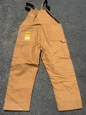 NEW XL Carhartt Brown Men's Loose Fit Firm Duck Insulated Bib Overall 0R4393-M