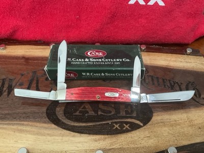 Case xx 64052 SS   Congress Red Bone Handles Knife-2002 Nice