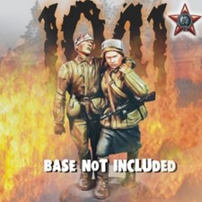 1/35 Scale Soviet Soldiers WWII Resin Kit – Wounded Comrade Scene Military Model