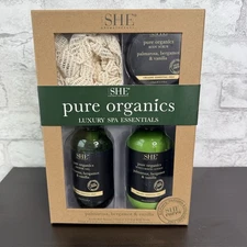 OM SHE Aromatherapy pure Organics Spa Essential Gift Set-Palmarosa bergamot