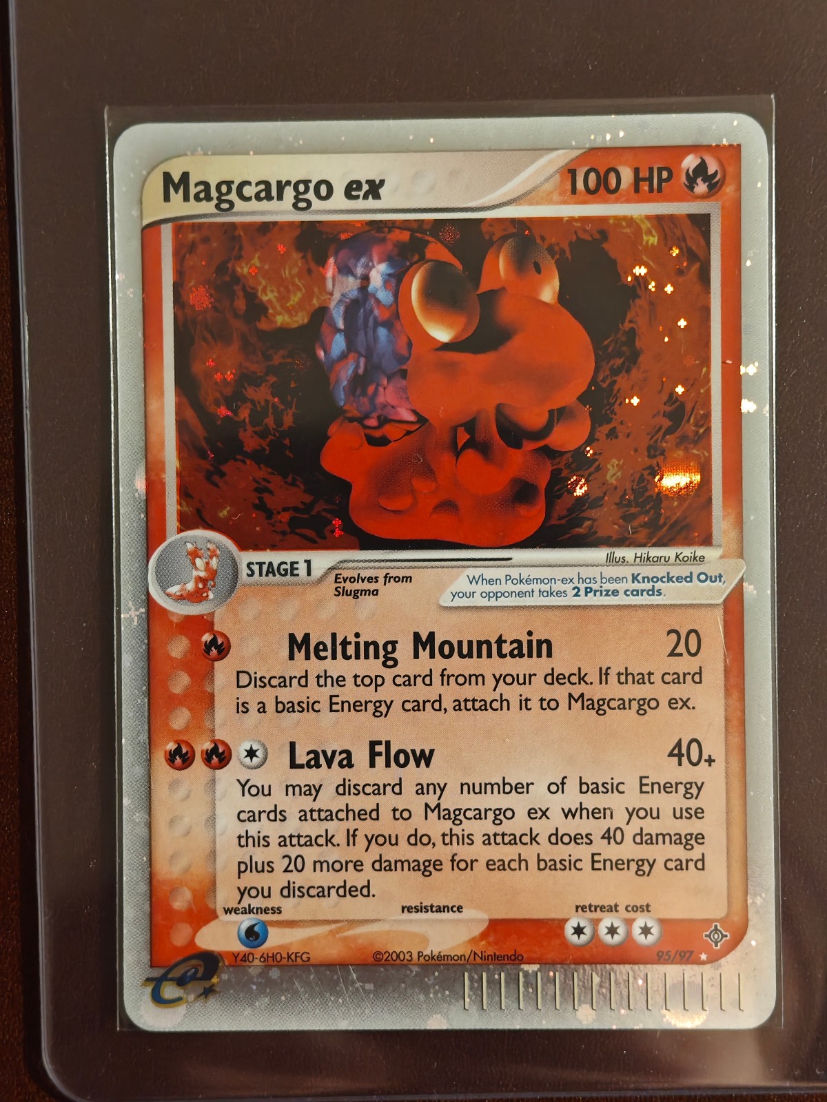Pokémon TCG EX Dragon Magcargo EX Holo Rare Card 95/97 LP/!