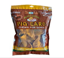 Pig Ears Dog Chews, Bacon Cheese Flavor with Real Cheddar, 10 Count