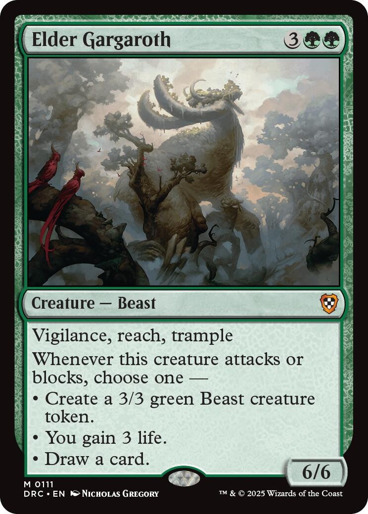 Elder Gargaroth - 111 - NM - Commander: Aetherdrift - MTG