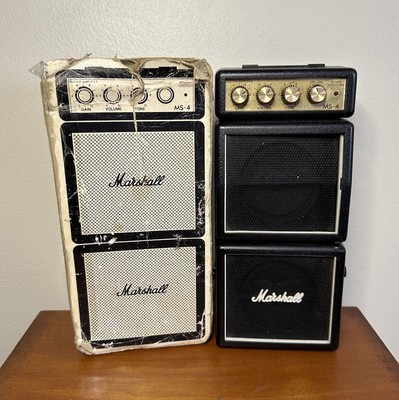 Marshall MS-4 Portable Micro Stack 5W Battery Guitar Amp Amplifier With Box