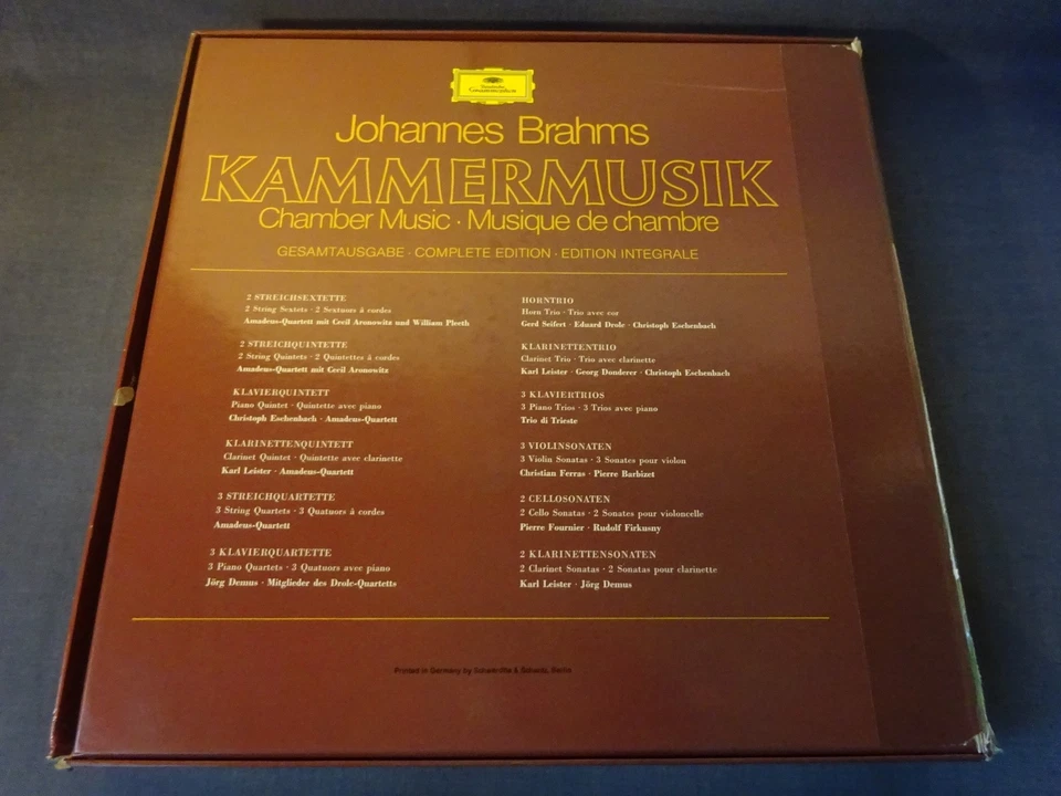 BRAHMS - COMPLETE CHAMBER MUSIC 15LP BOX, Amadeus Quartet etc, DG 2740 117 - Image 4 of 4