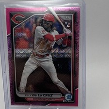 Topps 2024 Bowman Chrome Elly De La Cruz Reds Pink Mojo Refractor RC #42 /199