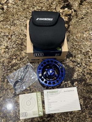 NEW Sage 6010 Fly Reel Azure Blue W/Box & Pouch Free Shipping USA