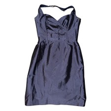 Alfred Sung Women’s Size 10 Midnight Pleated Halter Cocktail Dress