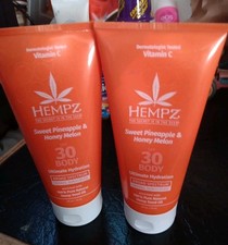  New  Sealed Hempz Sweet Pineapple and Honey Melon Lotion - 2 Pack