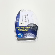 Wireless Gear White Cassette Adapter Tape AUX 3.5mm Jack / Car Radio iPhone NEW