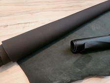 3-4oz ULTRA MATTE BLACK LEATHER HIDE TIGHT LOW  GRAIN SQUARE PANEL,SHEET,12x12