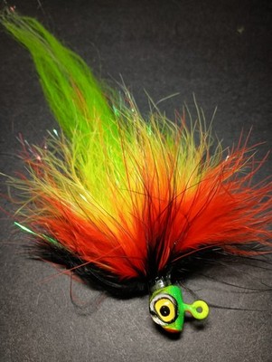 9''  Weedless Rattle Swim Jig. 3/4 oz Peacock Bass Muskie Pike Bass Stripers 