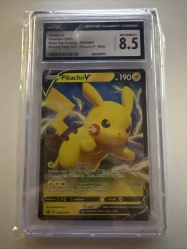 Pikachu V SWSH061 Pokemon 2021 Black Star Promo Shining Fates CGC 8.5