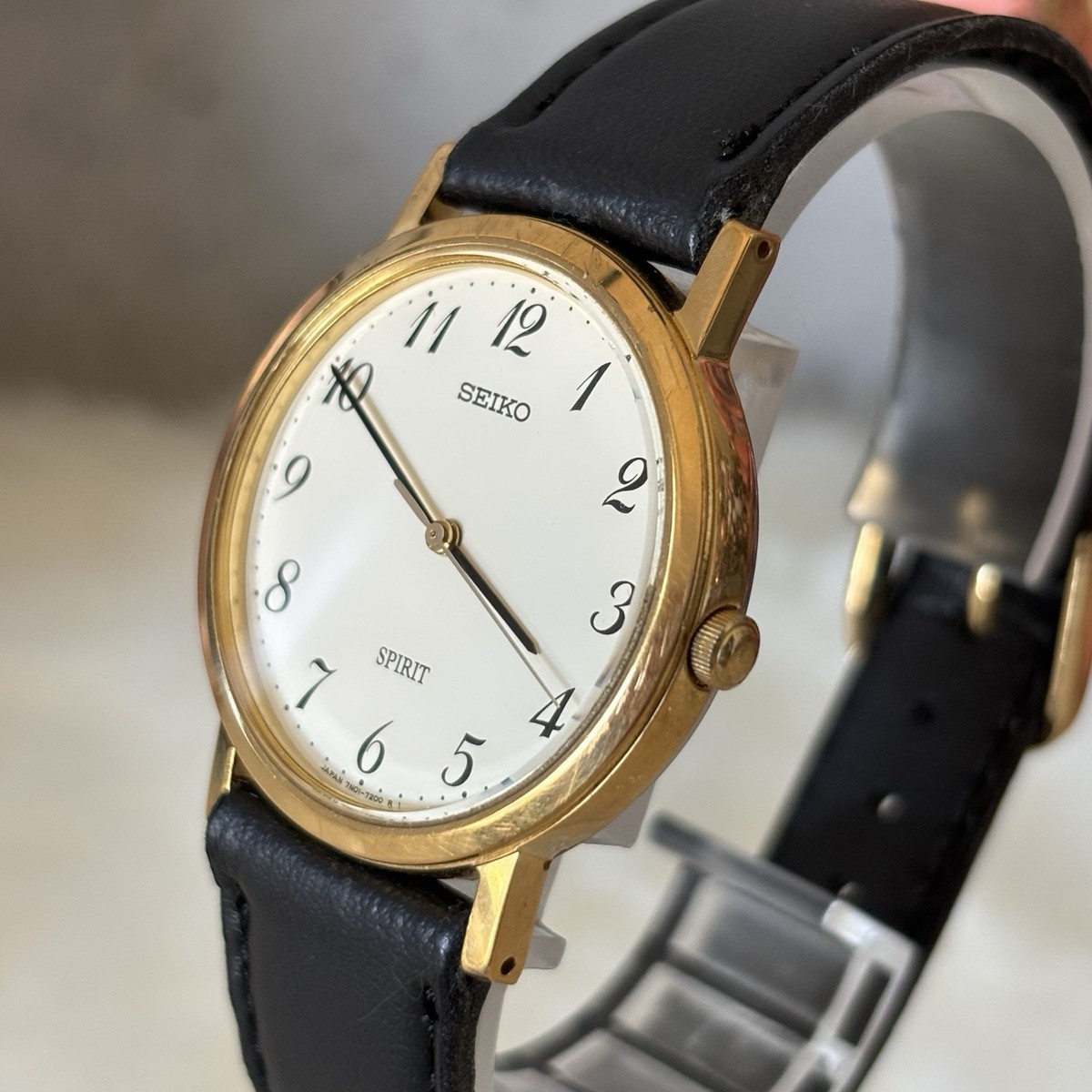 Vintage 1992 Seiko Spirit 7N01-7060 Gold Tone Arabic Dial  display picture 2