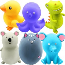 4in Latex Dog Squeaky Toys 5Pack Soft Rubber Chew Balls for Small/Medium Dogs