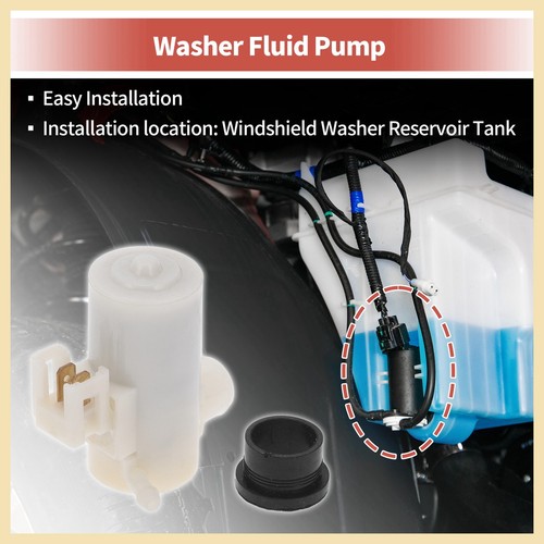 Windshield Washer Pump w/ Grommet Washer Fluid Pump for Honda No.86611AC010 New - Bild 6 von 7