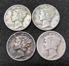1942-P-D  Mercury Dimes 10C -90% Silver- Philadelphia & Denver - Avg. Circ.