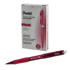 Pentel Twist Erase Express Pencils 12 Count HB Lead Soft Grip Durable Eraser