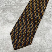 Brooks Brothers Silk Tie Mens One Size Blue Geometric Made In USA Necktie